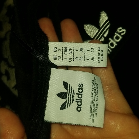 Brand new never worn velor, cropped off the shoulder Adidas sweater - Picture 4 of 4